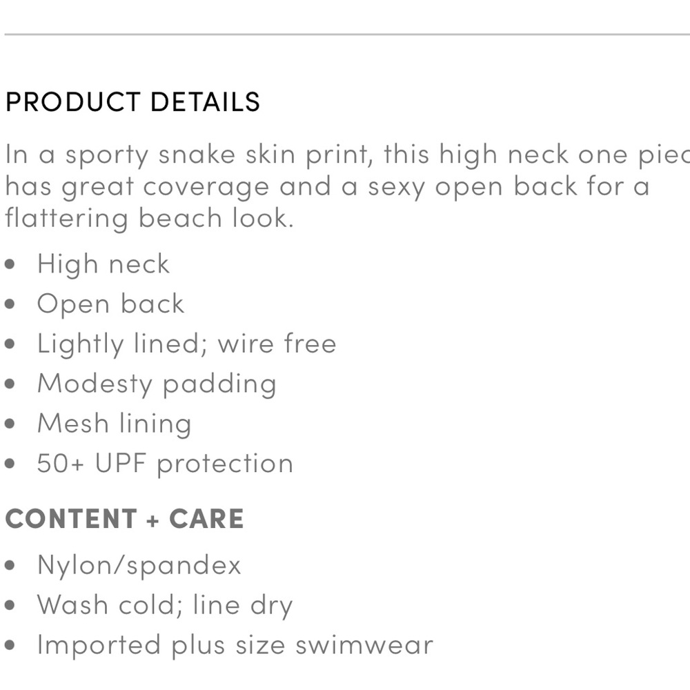 Torrid Snake Skin Print One Piece Swimsuit - Picture 9 of 9